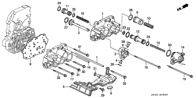 TRANSMISSION - AUTOMATIC/AT SERVO BODY for 1995 Honda ACCORD SEDAN #1