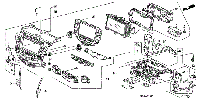 Electrical/Exhaust/Heater/Fuel/Center Module (Alpine) (Navi) for 2007 Honda ACCORD SEDAN #1