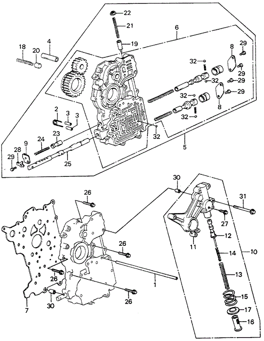 TRANSMISSION - HONDAMATIC/HMT MAIN VALVE BODY - REGULATORVALVE for 1982 Honda CIVIC HATCHBACK #1