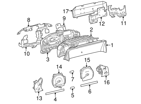 BODY/INSTRUMENT GAUGES for 1998 Toyota Land Cruiser #1