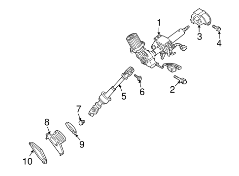 STEERING/STEERING COLUMN ASSEMBLY for 2011 Toyota Venza #2