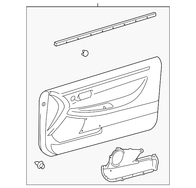 Door Trim Panel, RIGHT for 2002 Toyota Solara6761006470B0 Find Toyota Parts at Discount