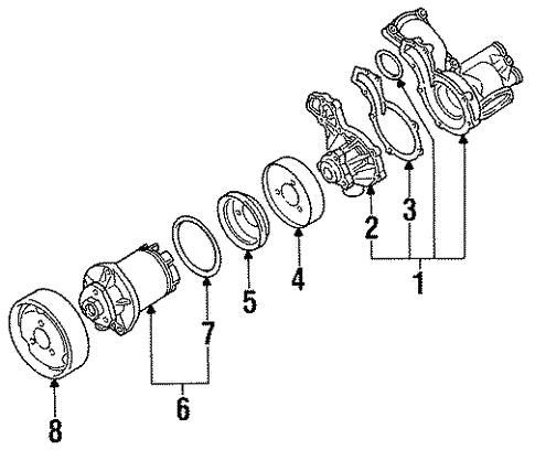 Water Pump for 1994 Volkswagen Jetta #0