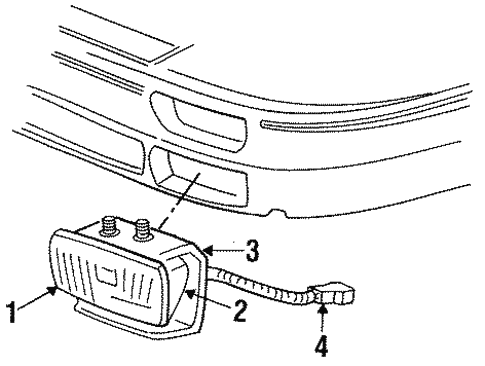 Fog Lamps for 1993 Chrysler Town & Country #0