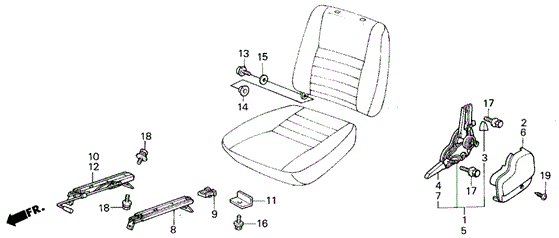 Front Seat Components for 1986 Honda Civic #0