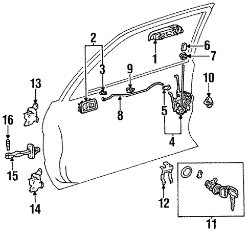 BODY/REAR DOOR for 1998 Toyota Tercel #1