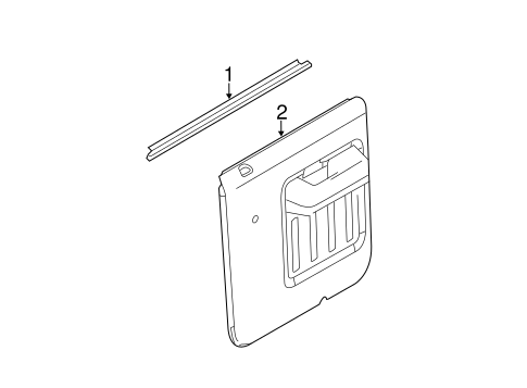 Body/Interior Trim - Rear Door for 2011 Ford F-250 Super Duty #3