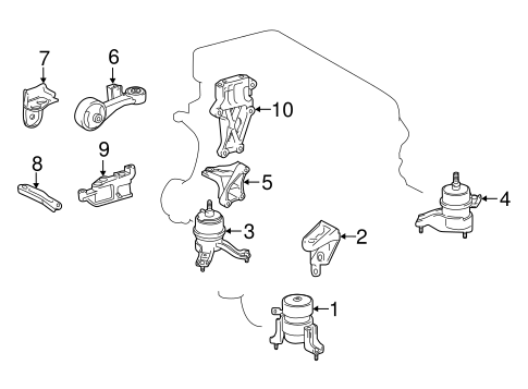 ENGINE/ENGINE & TRANS MOUNTING for 2015 Toyota Camry #1