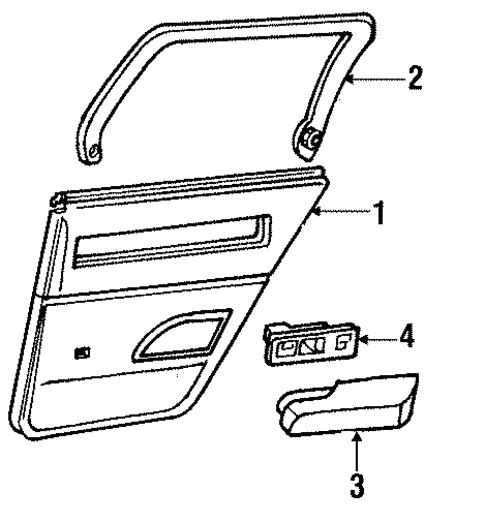 Interior Trim - Rear Door for 1996 Buick Commercial Chassis #0