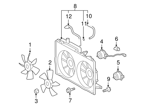 COOLING SYSTEM/COOLING FAN for 2006 Toyota Prius #1