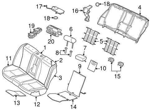 XJ REAR SEAT COMPONENTS 4