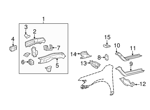 BODY/STRUCTURAL COMPONENTS & RAILS for 2009 Toyota Camry #3