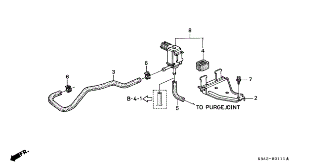 ELECTRICAL / EXHAUST / HEATER / FUEL/PURGE CONTROL SOLENOID VALVE (V6) for 2001 Honda ACCORD SEDAN #1