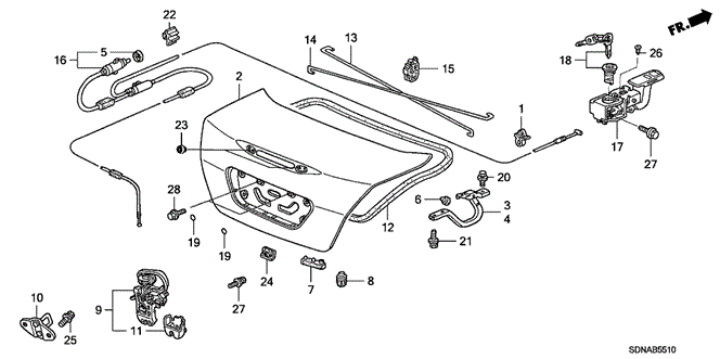 Body/Air Conditioning/Trunk Lid for 2007 Honda ACCORD COUPE #1