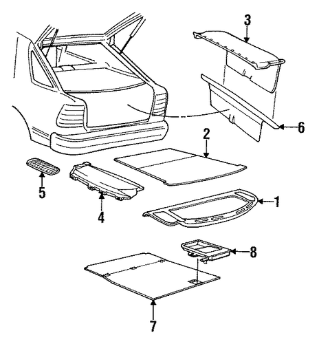 9000 INTERIOR TRIM - REAR BODY