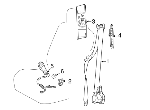 ELECTRICAL/FRONT SEAT BELTS for 2016 Toyota Prius #1