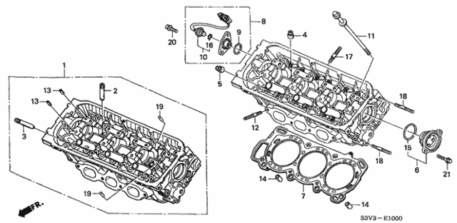 Front Cylinder Head (1) for 2001 Acura MDX #0