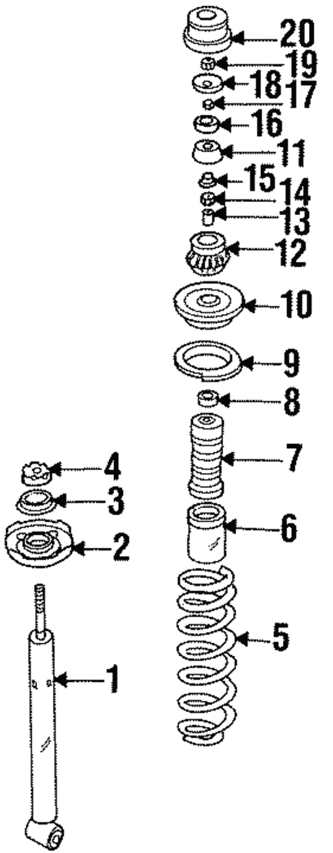 Shocks & Components for 1999 Volkswagen Cabrio #0