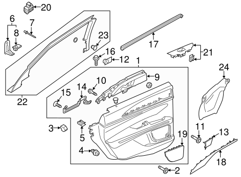 MKZ INTERIOR TRIM - REAR DOOR