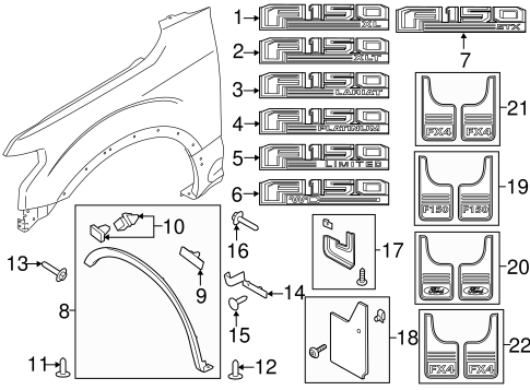 Body/Exterior Trim - Fender for 2016 Ford F-150 #1