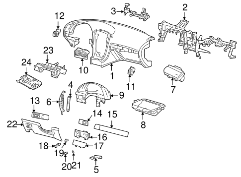 Body/Instrument Panel for 2002 Ford Thunderbird #1