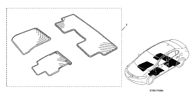 All-Season Floormats for 2012 Honda CIVIC NGV SEDAN #0