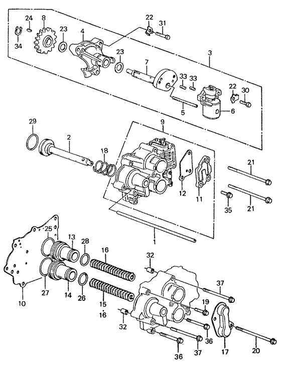 TRANSMISSION - HONDAMATIC/AT SERVO BODY - GOVERNOR for 1982 Honda CIVIC SEDAN #1