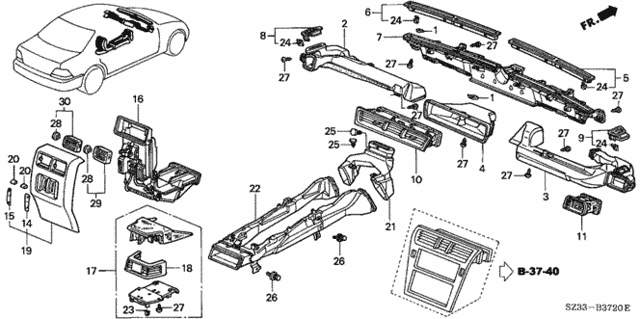 Duct for 1997 Acura RL SEDAN #0