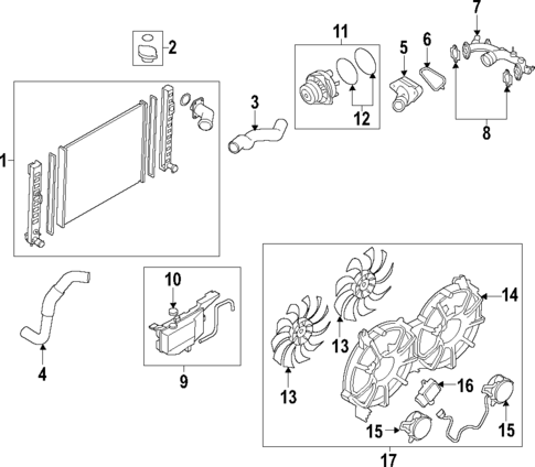 Cooling System for 2014 Infiniti Q60 #0