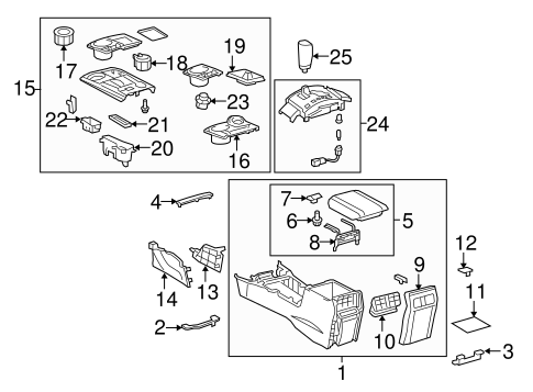 BODY/CENTER CONSOLE for 2014 Toyota 4Runner #1