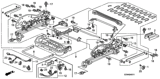 INTERIOR / BUMPER/FRONT SEAT COMPONENTS (L.) (POWER HEIGHT) for 2007 Honda ACCORD COUPE #1
