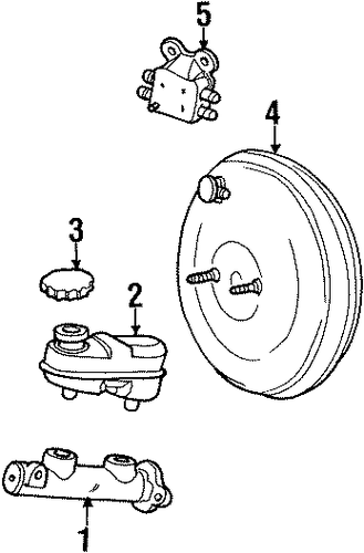 Sable MASTER CYLINDER - COMPONENTS ON DASH PANEL