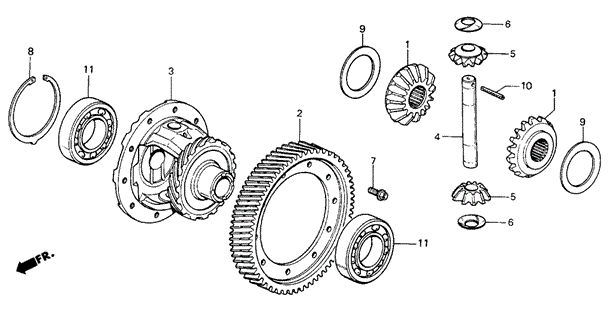 TRANSMISSION - MANUAL/MT DIFFERENTIAL GEAR for 1987 Honda CIVIC SEDAN #1