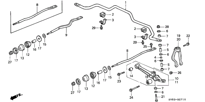 CHASSIS/FRONT LOWER ARM for 1997 Honda ACCORD 5-DOOR #1