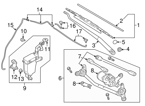 Body/Wiper & Washer Components for 2014 Nissan Versa #1