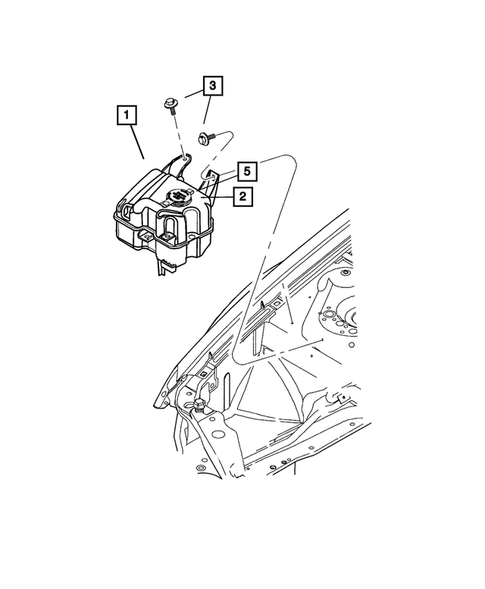 Tank, Coolant Engine for 2005 Chrysler Sebring #0