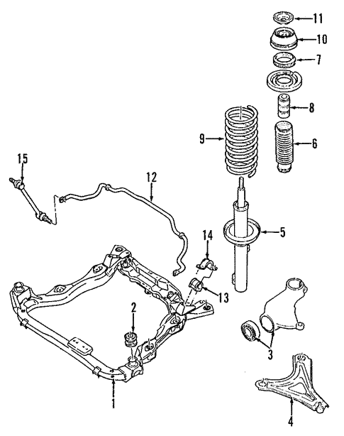 Suspension Components for 1996 Ford Contour #1
