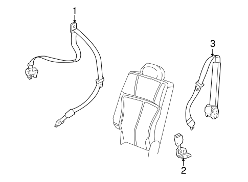 9-7x REAR SEAT BELTS