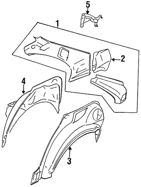 Inner Structure for 1997 Nissan Sentra #0