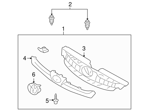 BODY/GRILLE & COMPONENTS for 2007 Toyota Sienna #1