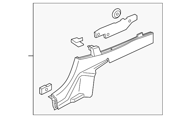 FR3Z-7631012-AA Деталь LOWER QTR TRIM, RIGHT