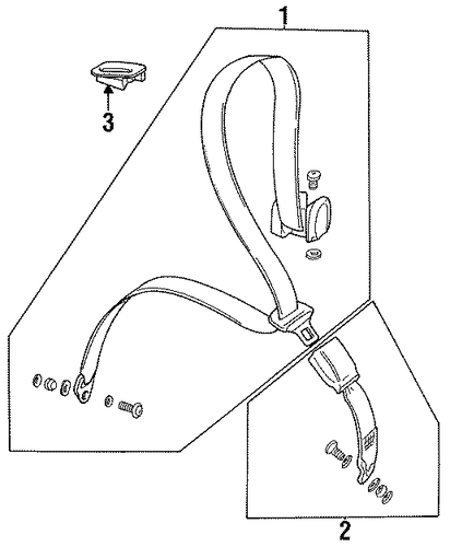 XJS REAR SEAT BELTS