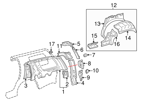 BODY/INNER STRUCTURE for 2006 Toyota Sequoia #1