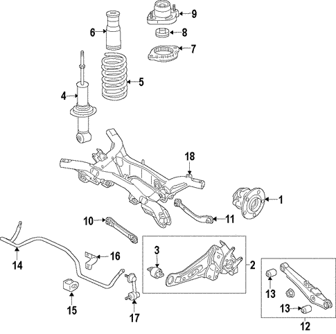 Rear Suspension for 2019 Mitsubishi Eclipse Cross #2