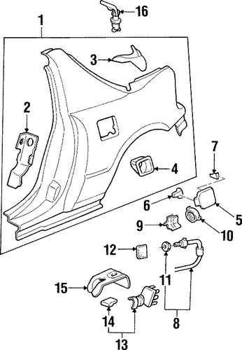 Cushion, Fuel Filler Lid Cushion, Fuel Filler Lid