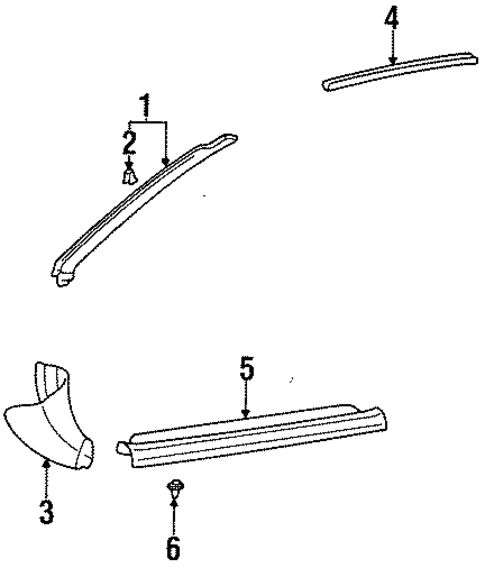 BODY/INTERIOR TRIM - PILLARS for 1997 Toyota Tercel #1