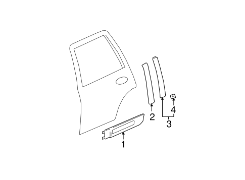 Envoy EXTERIOR TRIM - REAR DOOR
