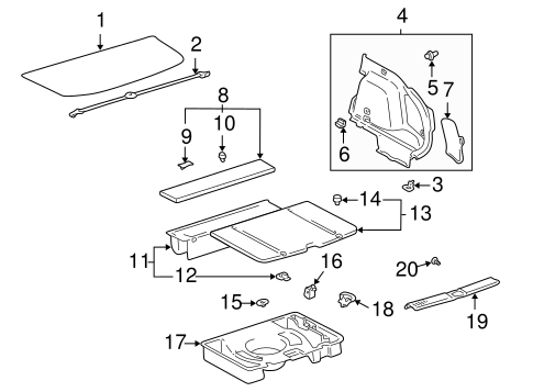 BODY/INTERIOR TRIM - REAR BODY for 2003 Toyota Matrix #1