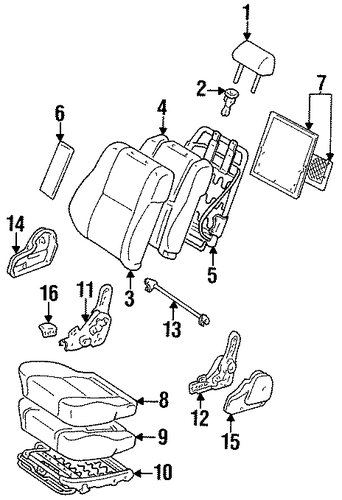 BODY/SEAT COMPONENTS for 1996 Toyota Land Cruiser #2