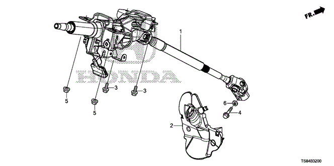CHASSIS/STEERING COLUMN for 2012 Honda CIVIC COUPE #1